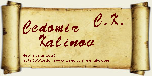 Čedomir Kalinov vizit kartica